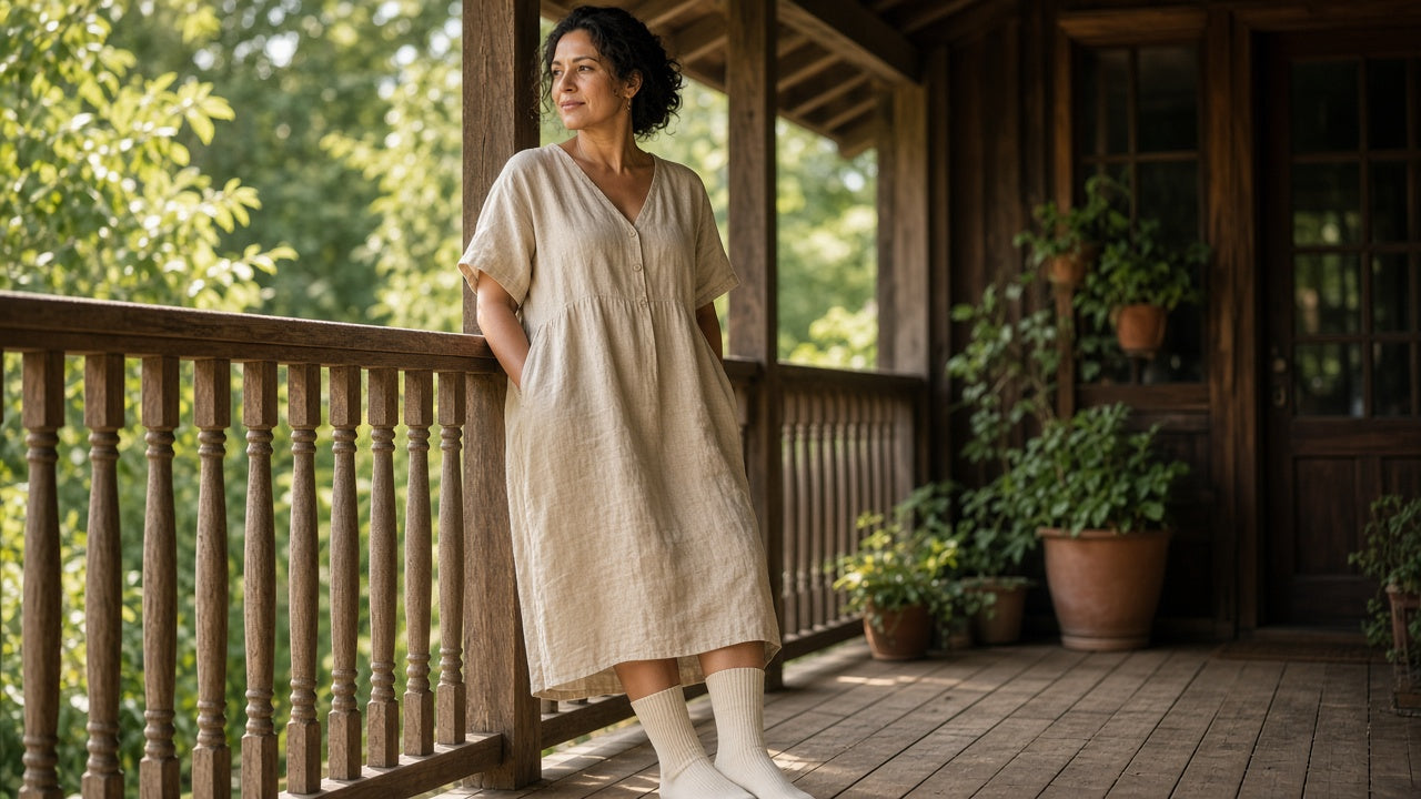 Kesslo wide-calf crew socks